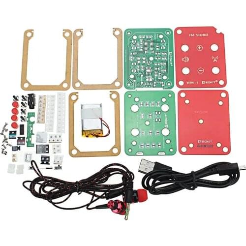 1Set FM Stereo Radio Kit Electronic DIY Suite 76-108MHz Frequency Portable Radio Assembly Tools