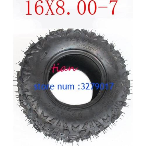 2PCS 2019 Hot Sale Good Quality 16x8.00-7 Vacuum Tyre ATV Tire Fit for ATV 50CC,90CC,70CC,110CC,125CC Outer Tyre