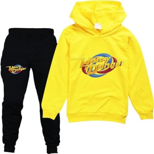 2022 Henry Danger Casual Kids Clothes 2pcs Suit Clothing Cool Boy Girls Hoodie Pants Tracksuit Children baby Kids Clothes Boys