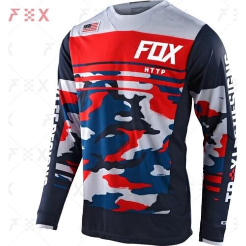 2021 Mens Downhill Jerseys HTTP FOX Mountain Bike MTB Shirts Offroad DH motocross Jersey Motocross Sportwear Racing Bike poc MX