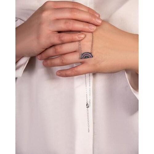 2021 Collares Collier High Quality Half Round Rainbow Micro Pave Cz Turquoises Fashion Filled Cute Girl Women Necklace Wholesale