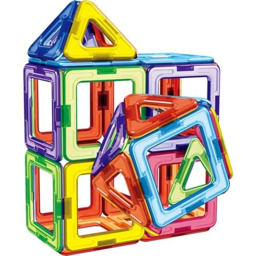 46pcs/Set Magnetic Designer Magnet Blocks Construction Toys Set Modeling&Buillding Toy For Children Kids Gifts