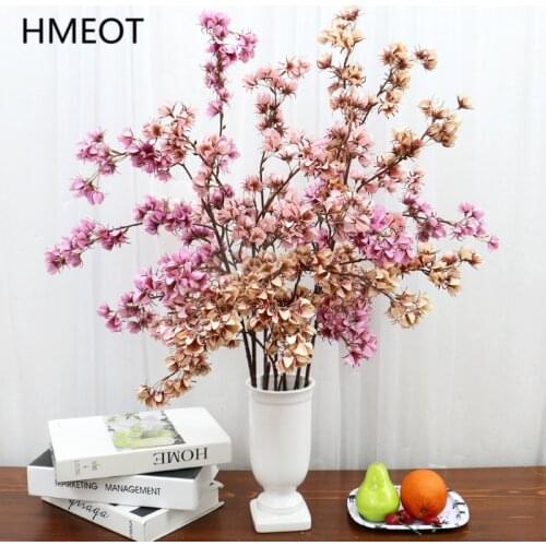 90cm Artificial Flower Branch Cherry Blossom Orchid Christmas Decor Wedding Floral Photography Party Accessory Home Decor Flower