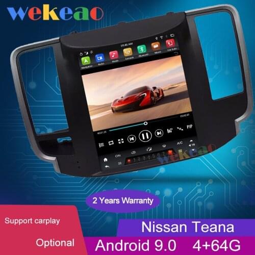 Wekeao 10.4" Vertical Screen Tesla Style 1Din Android 8.1 Car Radio For Nissan Teana Car Dvd Player GPS Stereo 4G WIFI 2008-2012
