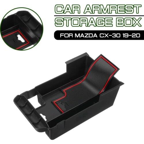 Auto Car Armrest Center Organizer Storage Box Glove Tray Holder Box for Mazda CX-30 CX30 2019 2020