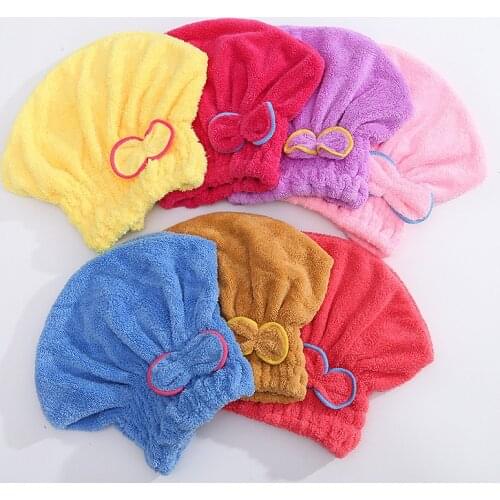 Quick Dry Lady Magic Hair Hat | Bath towel, beautiful soft drying towel, wrap cap for head, makeup cosmetics