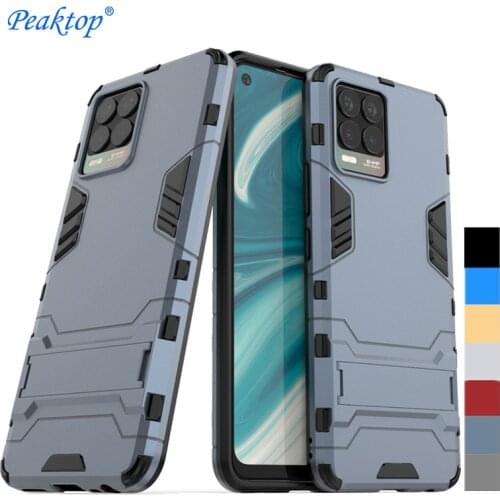 For Cover Oppo Realme 8 Case Hybrid Stand Silicone Armor Back Case For Oppo Realme 6 7 8 Pro Cover For Oppo Realme 8 Real Me 8