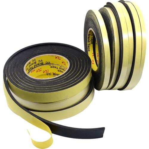3Mx15mm EVA Black Sponge Foam Rubber Shockproof Seal Dustproof Soundproof Moisture Absorbing Belt Tape Door and Window Seal
