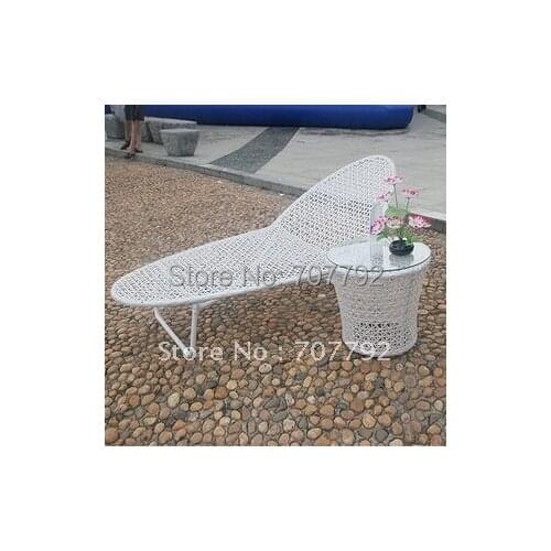 Hot sale SG-TB-021 Elegant black rattan deck chair furniture