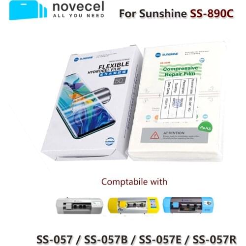 50pcs/lot Sunshine Flexible Hydrogel Film SS-057 for SS-890C Intelligent Film Cutting Machine Phone Screen Front Protect Film