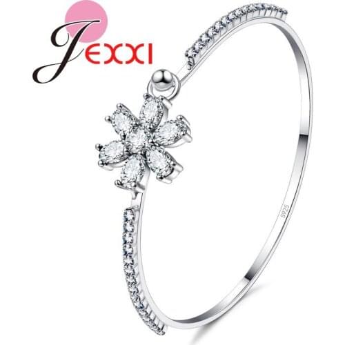 Hot Promotion Fashion Hand Jewelry Accessories Women Bracelets Bangles 925 Sterling Silver Mix Rhinstone Bangles Wholesale