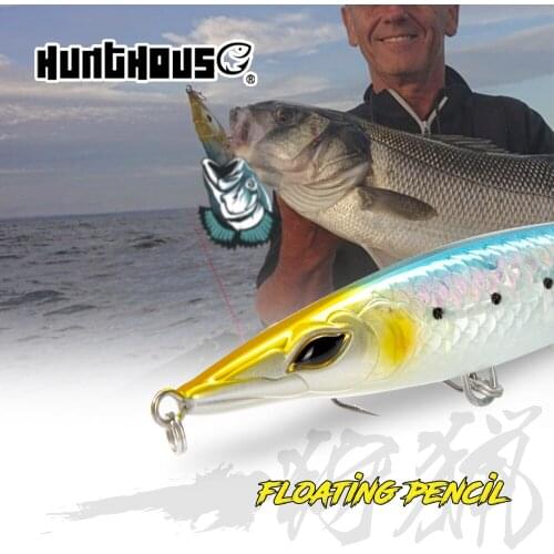 Hunthouse Official Store LW117 Pencil Fishing Lure Top Water Lure 90/110/130mm Suface WTD Action For Bass Trout