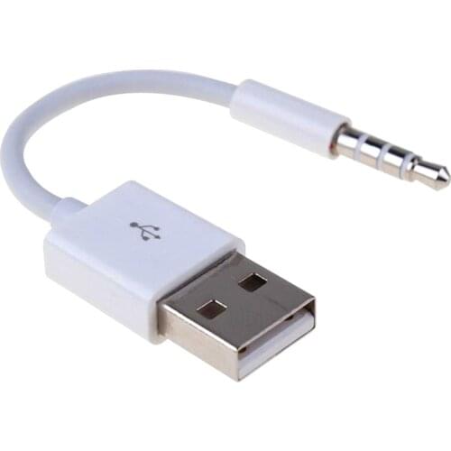 Larryjoe 3.5mm Jack to USB 2.0 Data Sync Charger Transfer Audio Adapter Cable Cord for Apple iPod Shuffle 3rd 4th 5th 6th