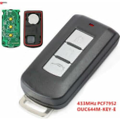 KEYECU 3 Button Smart Remote Key Fob 433Mhz FSK PCF7952 for Mitsubishi Lancer Outlander ASX