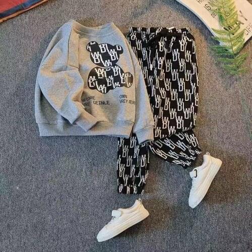 Children Clothing Sets 2021 Autumn Spring Baby Girls Clothes Long Sleeve Hooded Casual Tracksuit Suits Toddler Boys Clothes