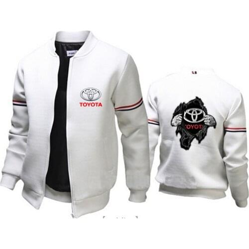 TOYOTA Logo 2021 Spring And Autumn Mens Jacket Coat Casual Zipper Sweatshirt Man Sportswear Fashion Male Long sleeve Hoodie