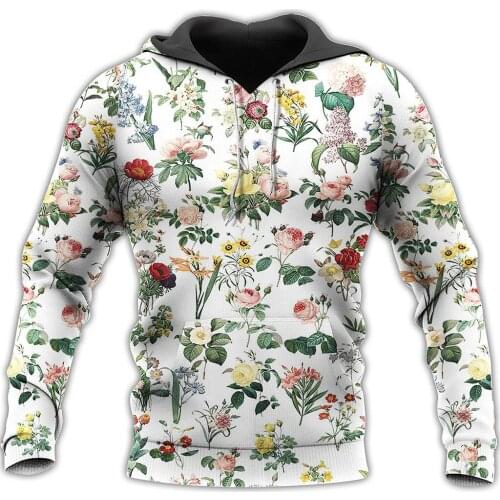 Vintage Rose and Flower 3D All Over Printed Jacket Men and Women Harajuku Hoody Pullover Tracksuit Casual Streetwear Sweatshirts