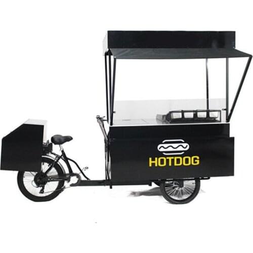 Multifunction Mobile Electric Cargo Bike Adult Tricycle Snack Vending Food Cart for Sell Hot Dog Ice Cream