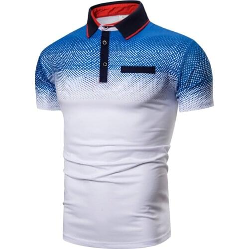 Mens Short Sleeve Polo Shirt Daily Casual Tops