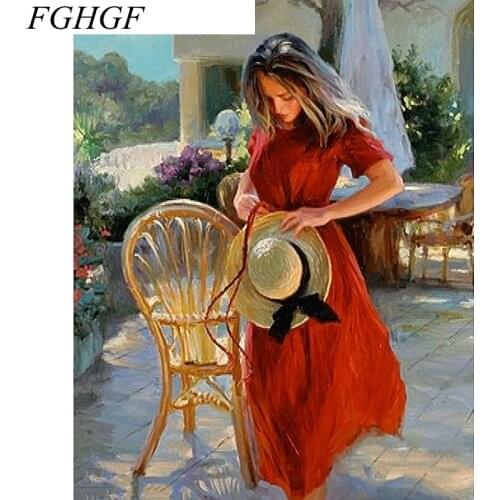 FGHGF Frameless Wall Art Home Decor 40cmx50cm Flower Pictures Painting By Numbers DIY Digital Oil Painting On