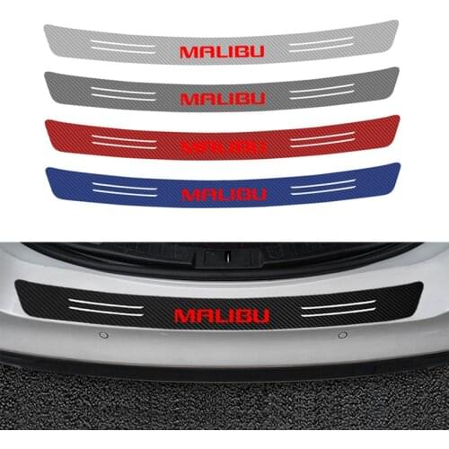 Car Trunk Rear Guard Plate Sticker Car Rear Bumper Trim Anti-Kicked Scratch Protection Sticker for Chevrolet Malibu 2007-2018