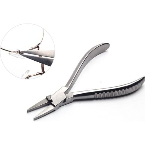 Stainless Steel Eyeglasses frame adjustment flat nose pliers Eye Glasses repair pliersOptical Repairing Hand Tool