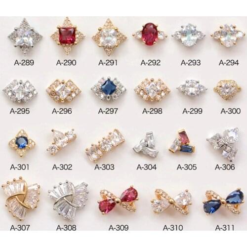 New 5pcs top-level nail art Zircon alloy Accessories luxury zircon crystal nail salon jewelry nail beauty diamond Charms