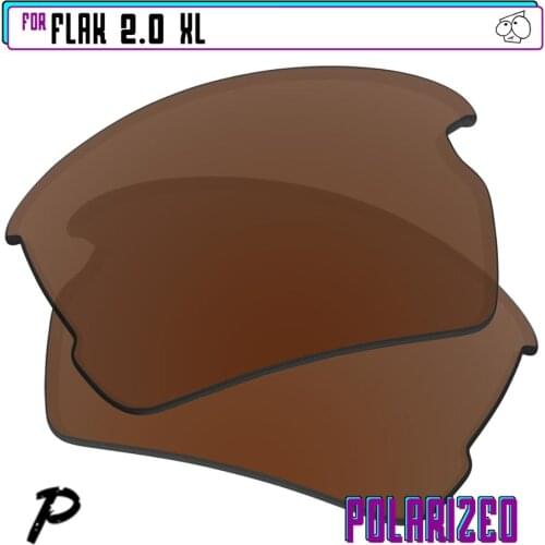EZReplace Polarized Replacement Lenses for - Oakley Flak 2.0 XL Sunglasses - Brown P