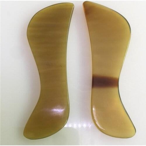 S Shape Horn Gouache Scraper Facial Eye Scraping Lifting Gua Sha Board Remove Wrinkles Cellulite Skin Detox Acupuncture Therapy