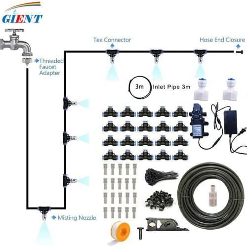 DIY Fog Machine on Cabin Tunnel Sterilizing and Disinfection Pump Mist Cooling System Misting Spray System Nebulizer For Garden