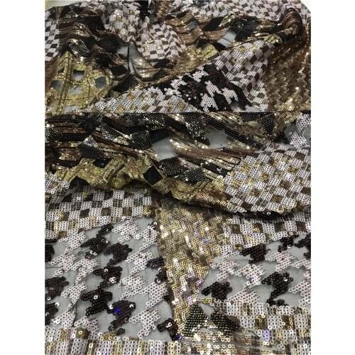 Sequins Mesh Net Lace Fabrics J-2186818 High Quality African Sequined Tulle For Women Prom Evening Dress Laces