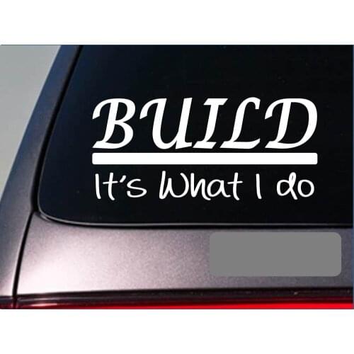 Build sticker decal excavator backhoe contractor dump truck builder Car Sticker