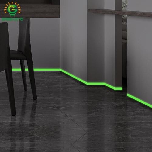 Luminous band baseboard Wall paper 1m 3m 5m living room bedroom Eco-friendly home decoration in the dark DIY Strip wall Stickers