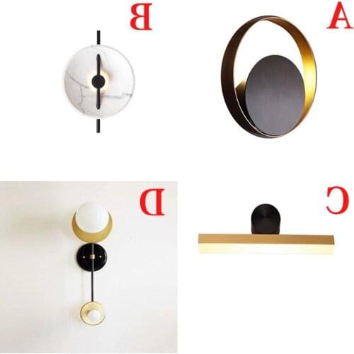 Lámpara de pared de bola de cristal moderna lámpara de pared del dormitorio Led accesorio de luz para la decoración del hogar