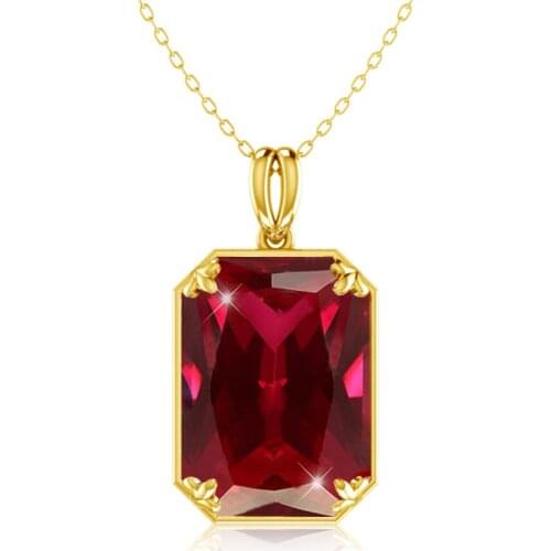 Szjinao gold Pendan Necklace For Women Christmas present Fine viking Birthstone Aquamarine silver 925 jewelry