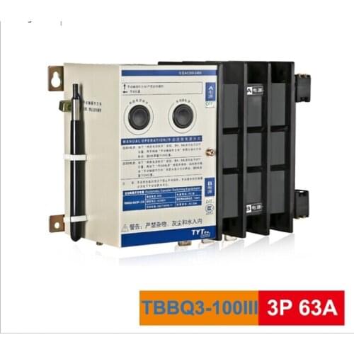 TYT Tae Yeong TBBQ3-100III dual power source automatic switch 63A 3P dual power transfer switch