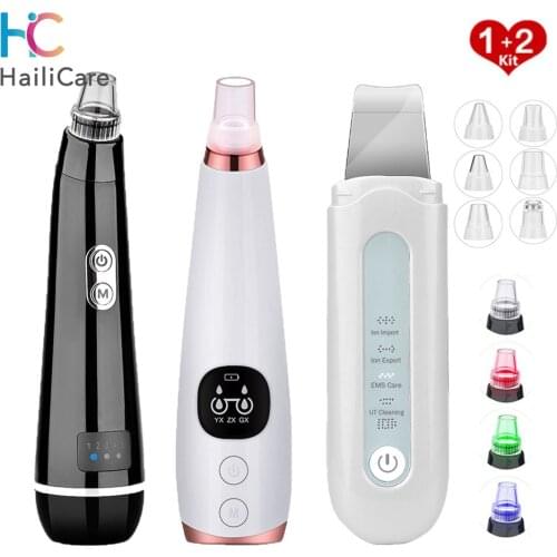 Ultrasonic Skin Scrubber Vibration Blackhead Remover Face Spatula Facial Scrubber Shovel Clean Cavitation Peeling Facial Lifting