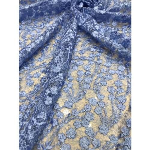 High Quality French Mesh Lace Fabric Embroidery Craft Sewing For DIY Party Fashion Wedding Gown Dress By The Trim 5 Yards