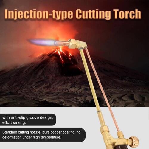 High Power Windproof Copper Hot Flame Adjustable Injection-type Cutting Torch with Standard Air Inlets