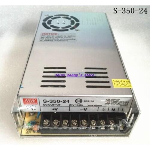 1Pcs S-350-24 350W 24V 14.6A AC to DC Converter Single Output Switching Power Supply Brand New