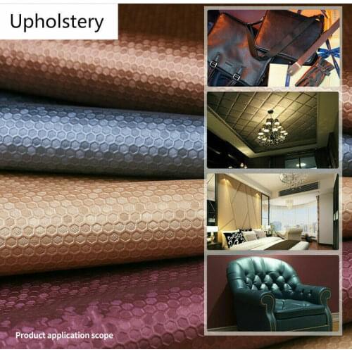 100x137cm Honeycomb Embossed PVC Leather Fabric Synthetic PU Leather Fabric For DIY Handbags Sofa Car Bag Upholstery Craft