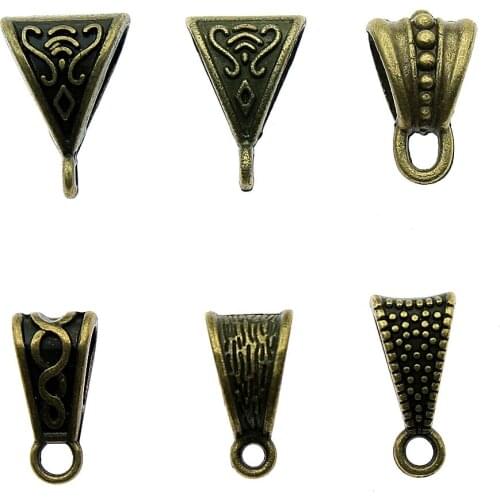 20pcs Connector Bail Beads Charms Antique Bronze Color Bail Beads Charms Pendants Connector Bail Beads Charms Making Jewelry