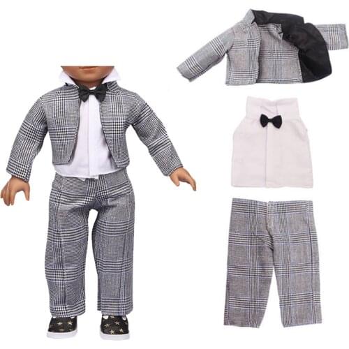 3 Pieces Clothing Suits Outfit Fit for 18" American Doll Clothes Gifts