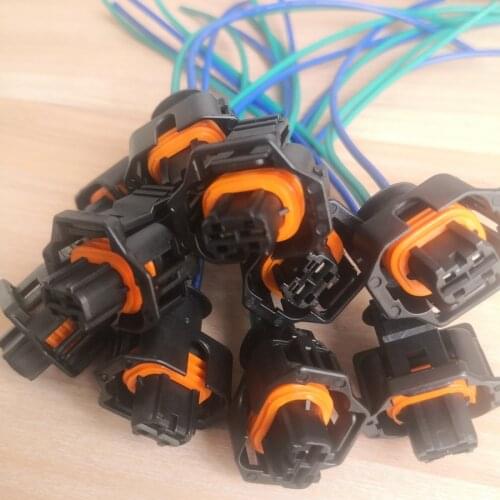 5/10/20/50pcs 2 Pin/Way Female Diesel Common Rail Injector Plug Socket Electric Connector Wire Harness For BOSCH