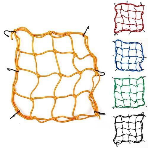 70% HOT SALES!!! Motorcycle 6 Hook Mesh Bag String Sundries Helmet Luggage Holder Bungee Net Rope