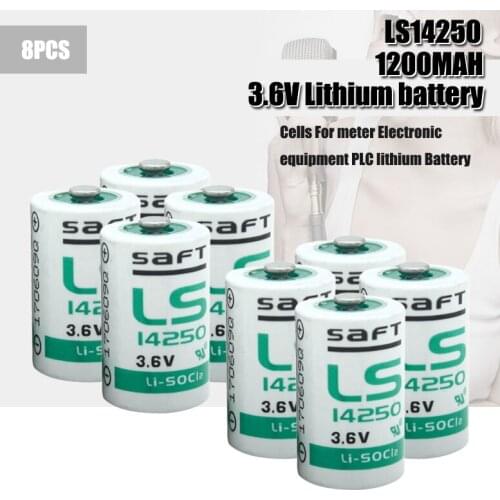 8pcs New original Saft LS14250 1/2AA 3.6V PLC industrial automation equipment CNC machine lithium battery