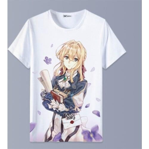 Anime Violet Evergarden T-Shirt Harajuku Clothing Unisex Adults Child Casual fashion T Shirt Short Sleeve kawaii Tops tshirt
