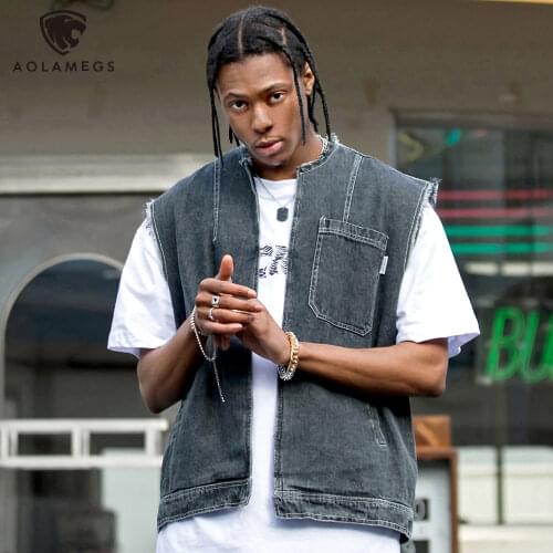 Мужские модные жилеты Aolamegs China At AliExpress