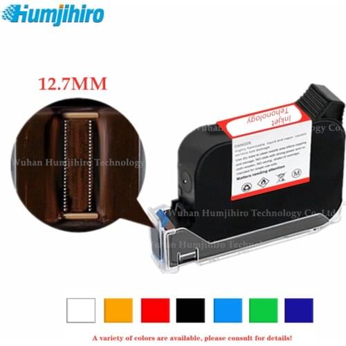 12.7mm Quick-drying Solvent Ink Cartridge Compatible JS10/JS12/JS21/2588+/BK42A/WK42A/RK42A/T1704K Handheld Inkjet Printer