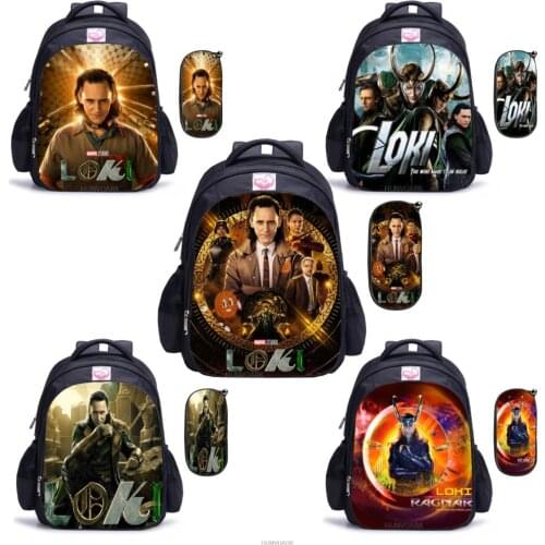 Loki Marvel Backpacks 16 Inch Super Hero Children School Bags Kids School Boys Girls Mochila Infantil Catoon Bags